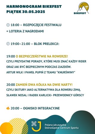 Grafika promocyjna z programem imprezy