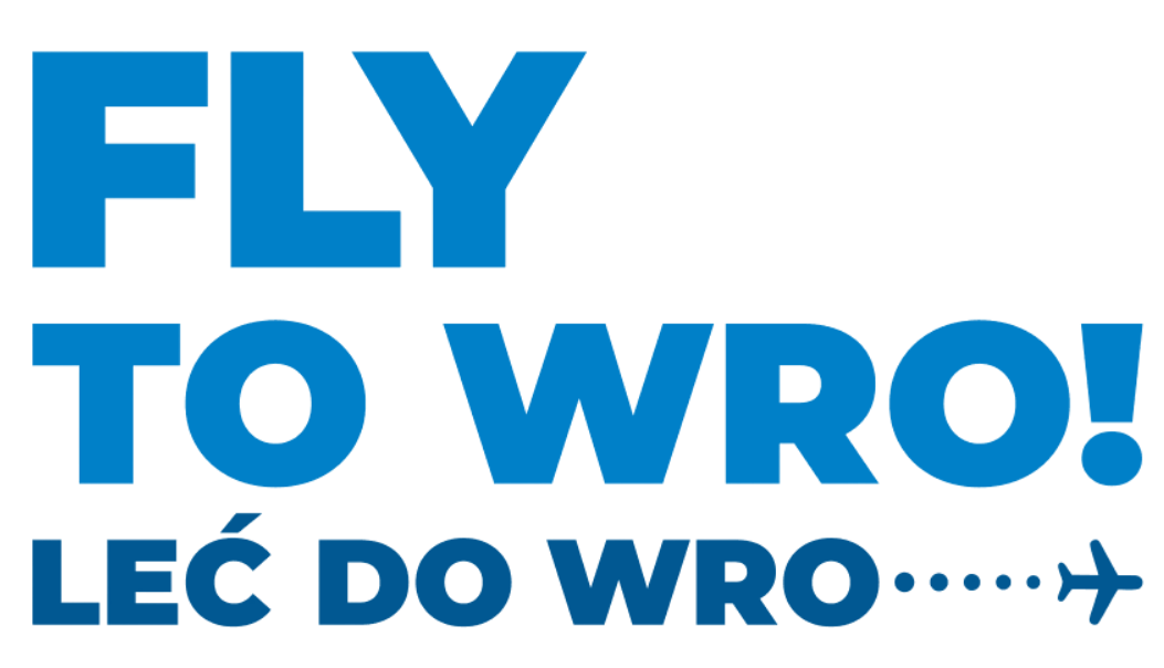 Grafika z napisem Fly to Wro