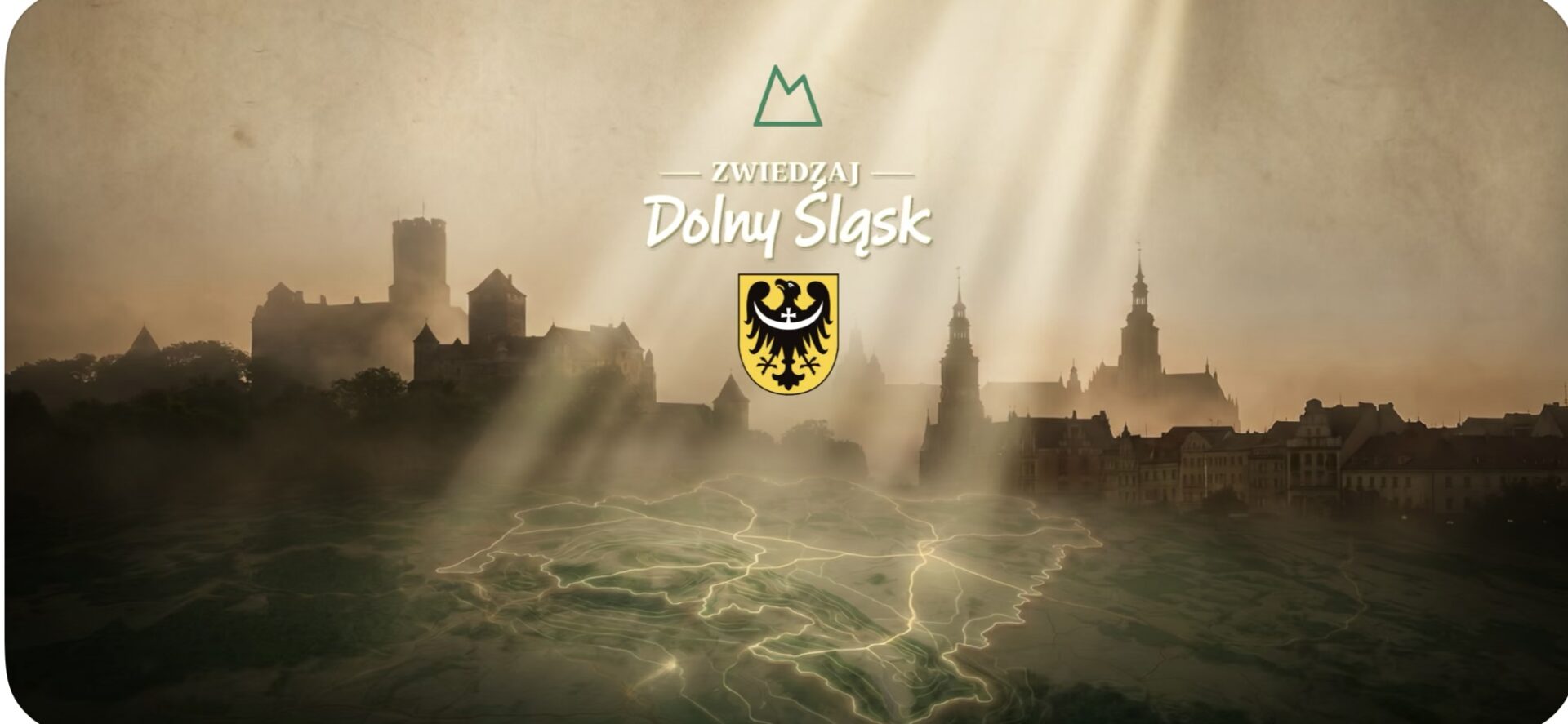 Grafika promocyjna aplikacji Zwiedzaj Dolny Śląsk